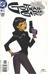Gotham Girls #4 Detective Renee Montoya stands ready with her trusty pistol.