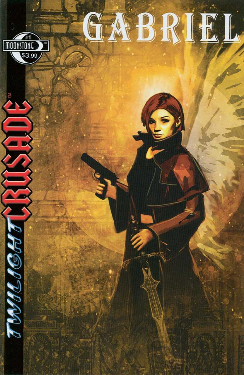 Twilight Crusade: Gabriel

A glowing woman with short hair brandishes a .45 semi-automatic pistol in her right hand. Her left rests on the hilt of an ornate broadsword. Feathered wings sprout from her back.